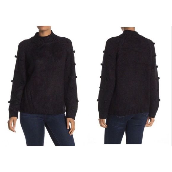 CeCe Sweaters - CeCe Cynthia Steffe Pompom Sleeve Sweater P2261